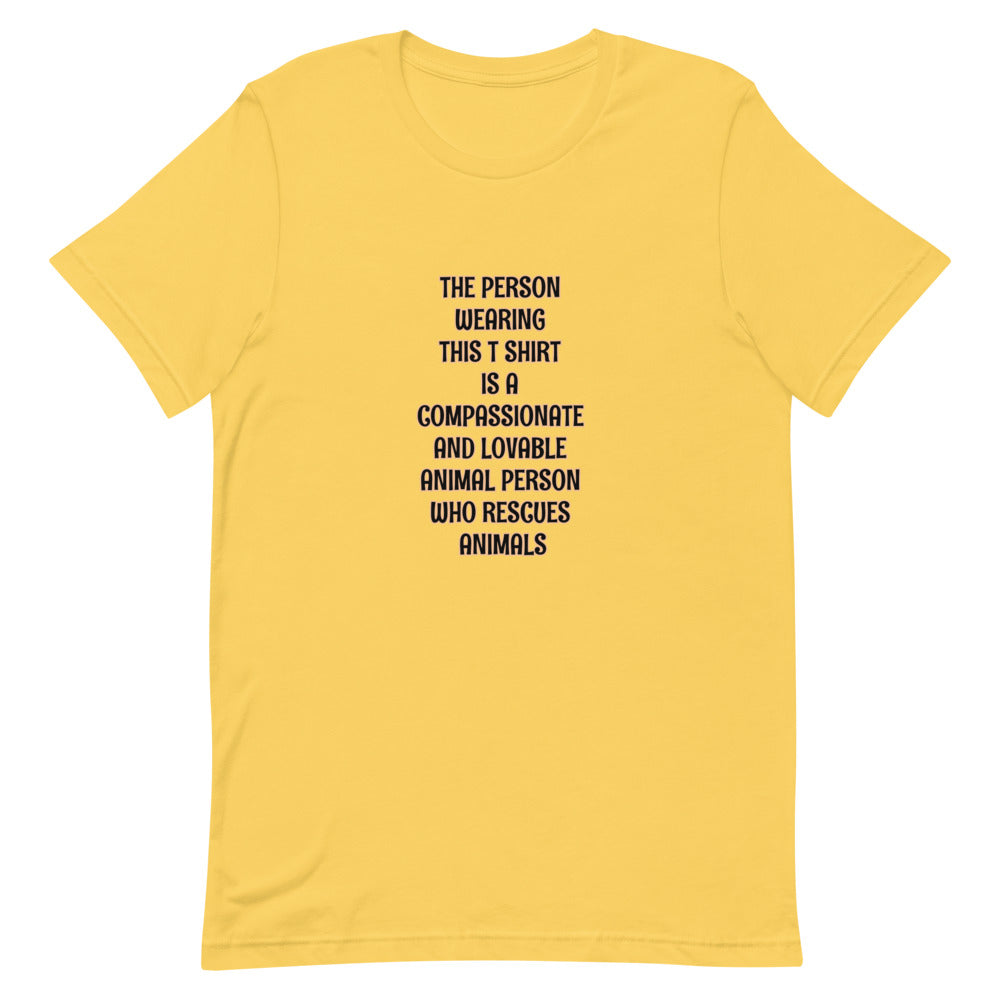 Animal Rescue Person Short-Sleeve Unisex T-Shirt