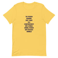 Animal Rescue Person Short-Sleeve Unisex T-Shirt