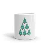 Holiday White Glossy Mug Tree Design