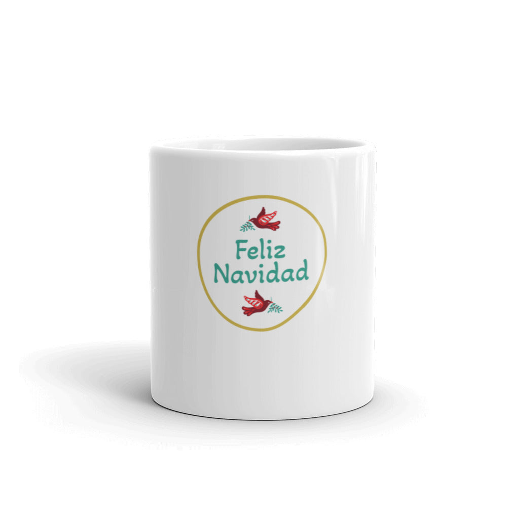 Feliz Navidad White Glossy Mug