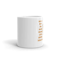 Morning Coffee with My Yellow Lab White Glossy Mug