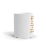 Morning Coffee with My Yellow Lab White Glossy Mug