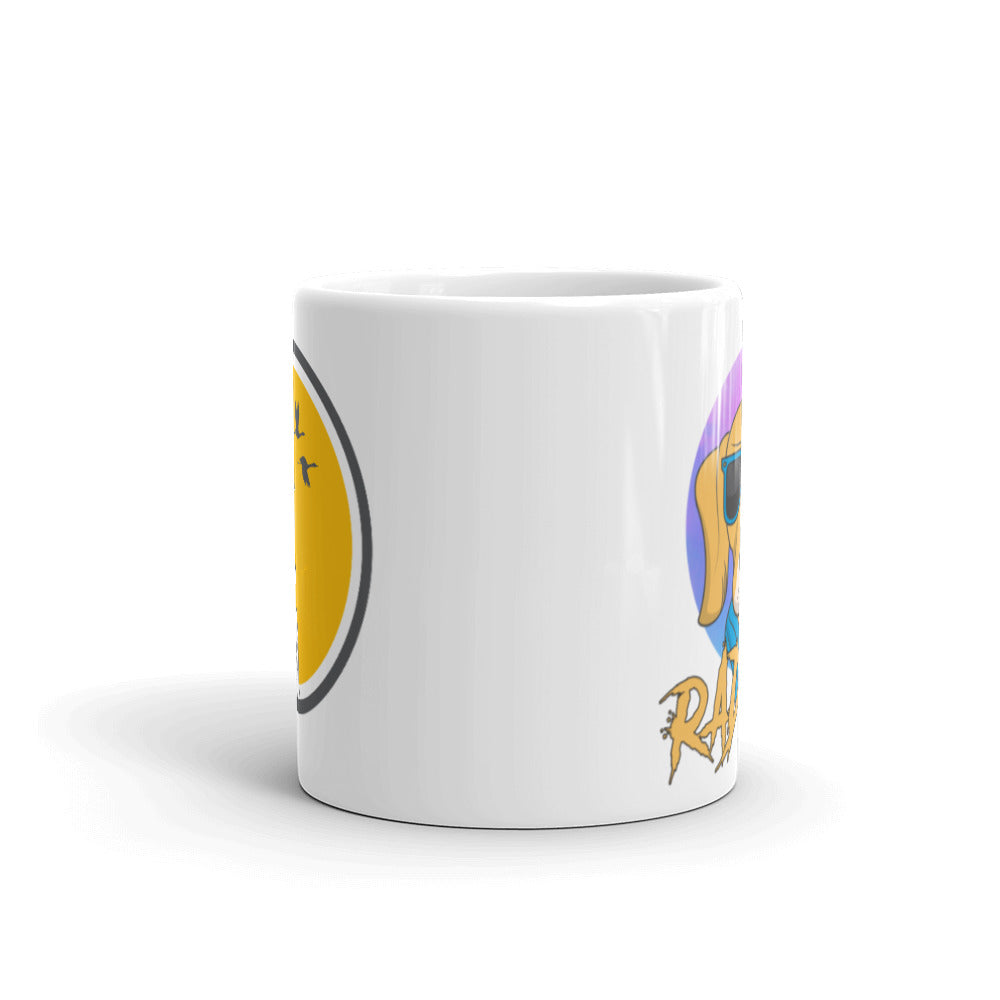 Designer Animal Print White Glossy Mug
