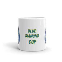 Blue Diamond Design White Glossy Coffee Mug