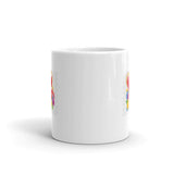 Three Hearts with Flowers White Glossy Mug