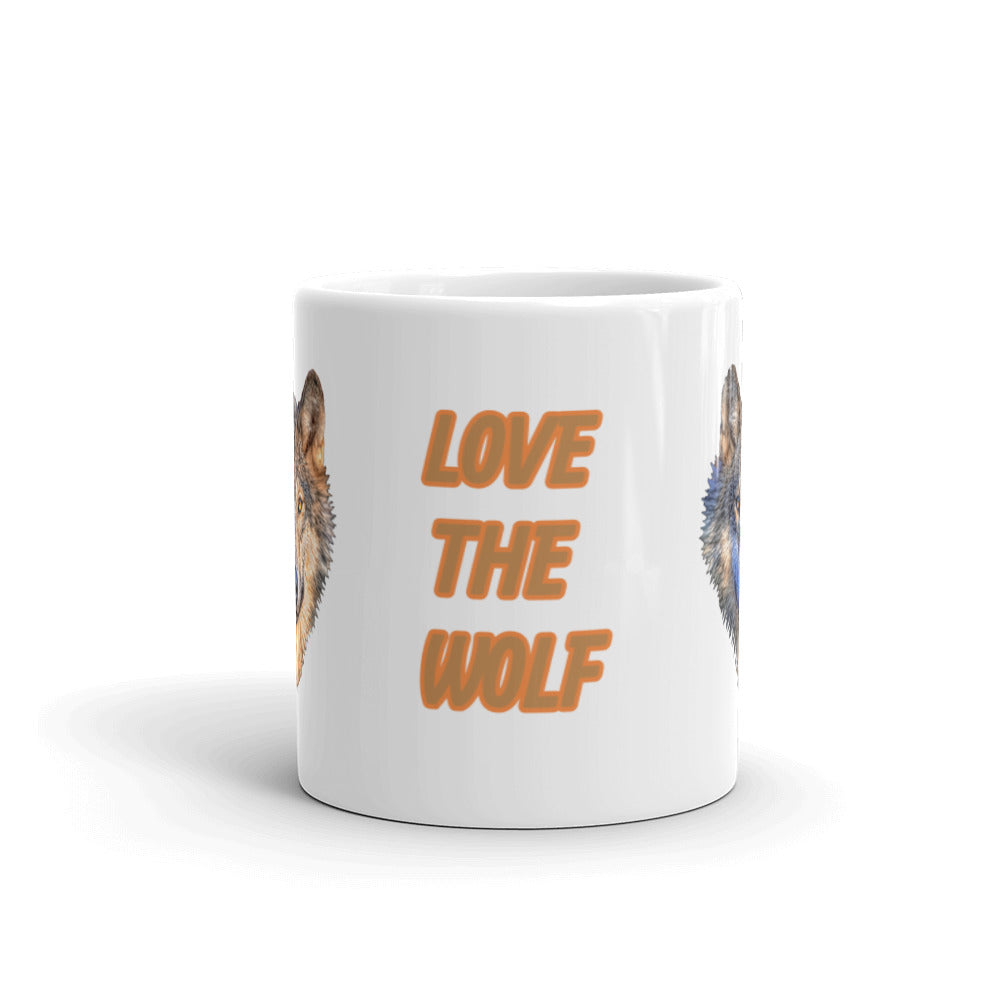 Love the Wolf White Glossy Mug