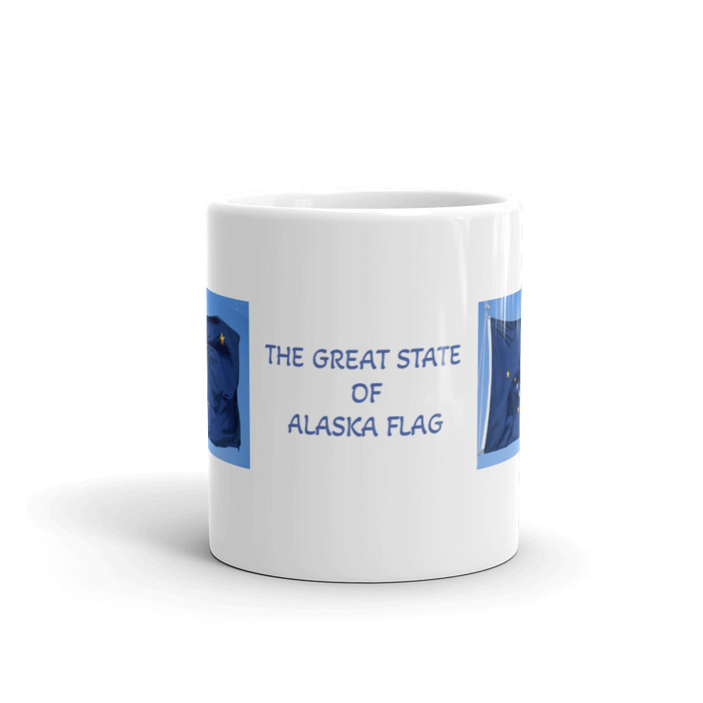 The Great State of Alaska Flag White Glossy Mug