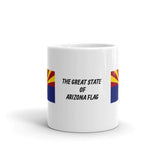 The Great State of Arizona Flag White Glossy Mug