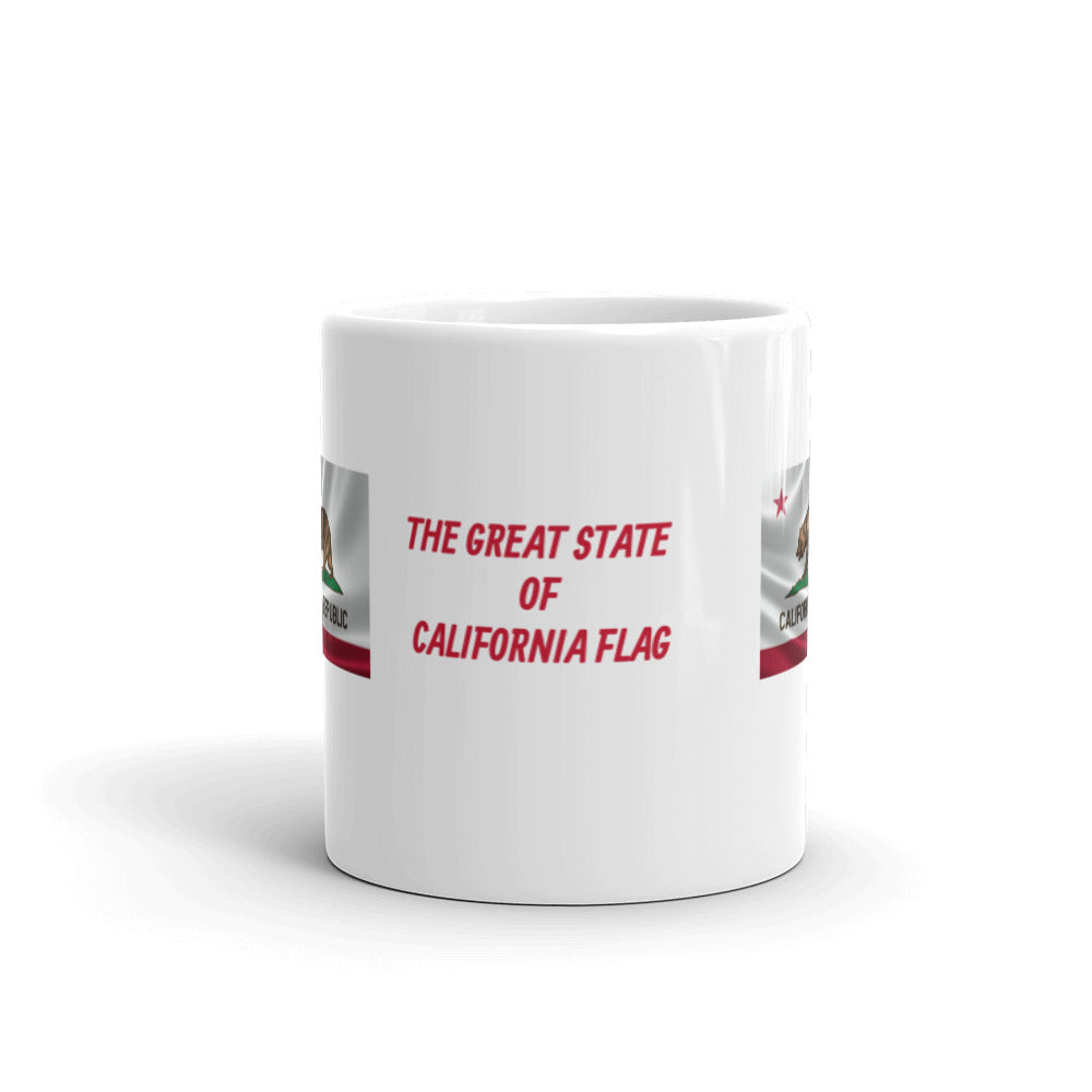 The Great State of California Flag White Glossy Mug