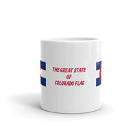 The Great State of Colorado Flag White Glossy Mug
