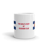 The Great State of Colorado Flag White Glossy Mug