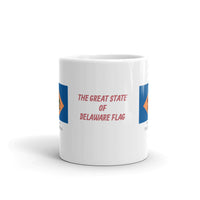 The Great State of Delaware Flag White Glossy Mug