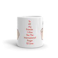 International Finger of Love White Glossy Mug