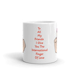 International Finger of Love White Glossy Mug