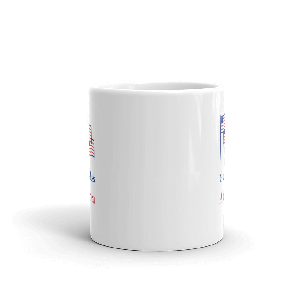 God Bless America White Glossy Mug