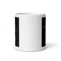 Kitten with Butterfly White Glossy Mug