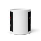 Kitten with Butterfly White Glossy Mug