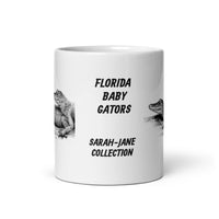 Sarah-Jane Collection Florida Baby Gators White Glossy Mug