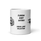 Sarah-Jane Collection Florida Baby Gators White Glossy Mug