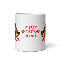 Merry Christmas with Siver Bells White Glossy Mug