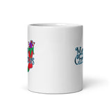 Merry Christmas with Stocking White Glossy Mug