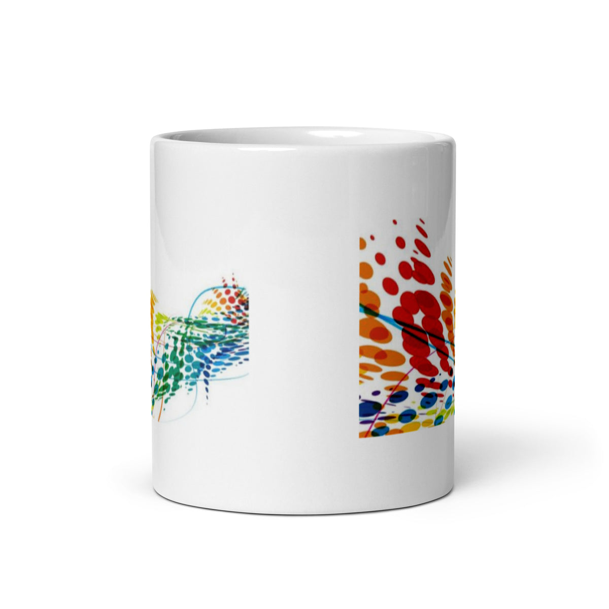 Abstract Art White Glossy Mug
