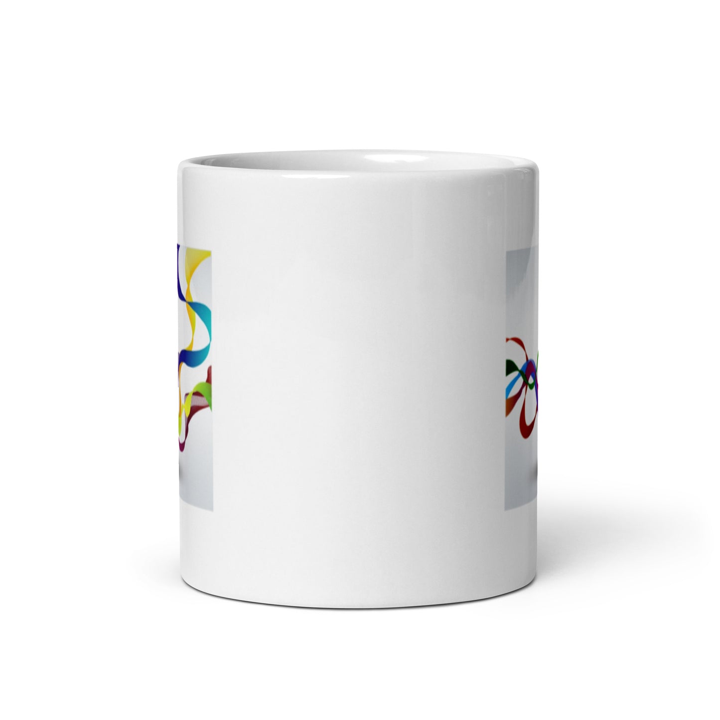 Colorful Abstract Art  White Glossy Mug