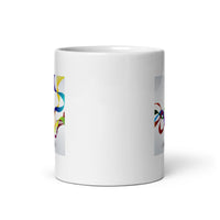 Colorful Abstract Art  White Glossy Mug
