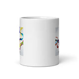 Colorful Abstract Art  White Glossy Mug