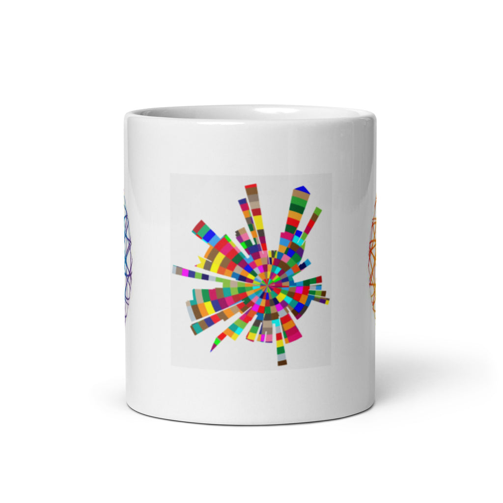 Abstract Art White Glossy Coffee Mug