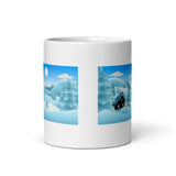 Winter Holiday with Snowman White Glossy Mug