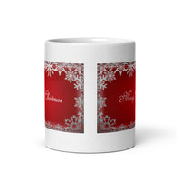 Merry Christmas Holiday White Glossy Mug