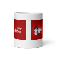 Holiday Merry Christmas White Glossy Mug