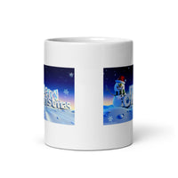 Merry Christmas Holiday White Glossy Coffee Mug