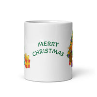 Merry Christmas with Santa White Glossy Mug