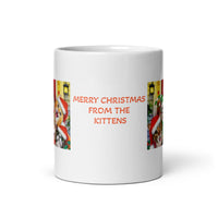 Merry Christmas from The Kittens White Glossy Mug