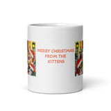 Merry Christmas from The Kittens White Glossy Mug