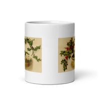 Holiday Cat Design White Glossy Mug