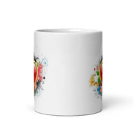 Happy Valentine Day White Glossy Mug with Big Heart