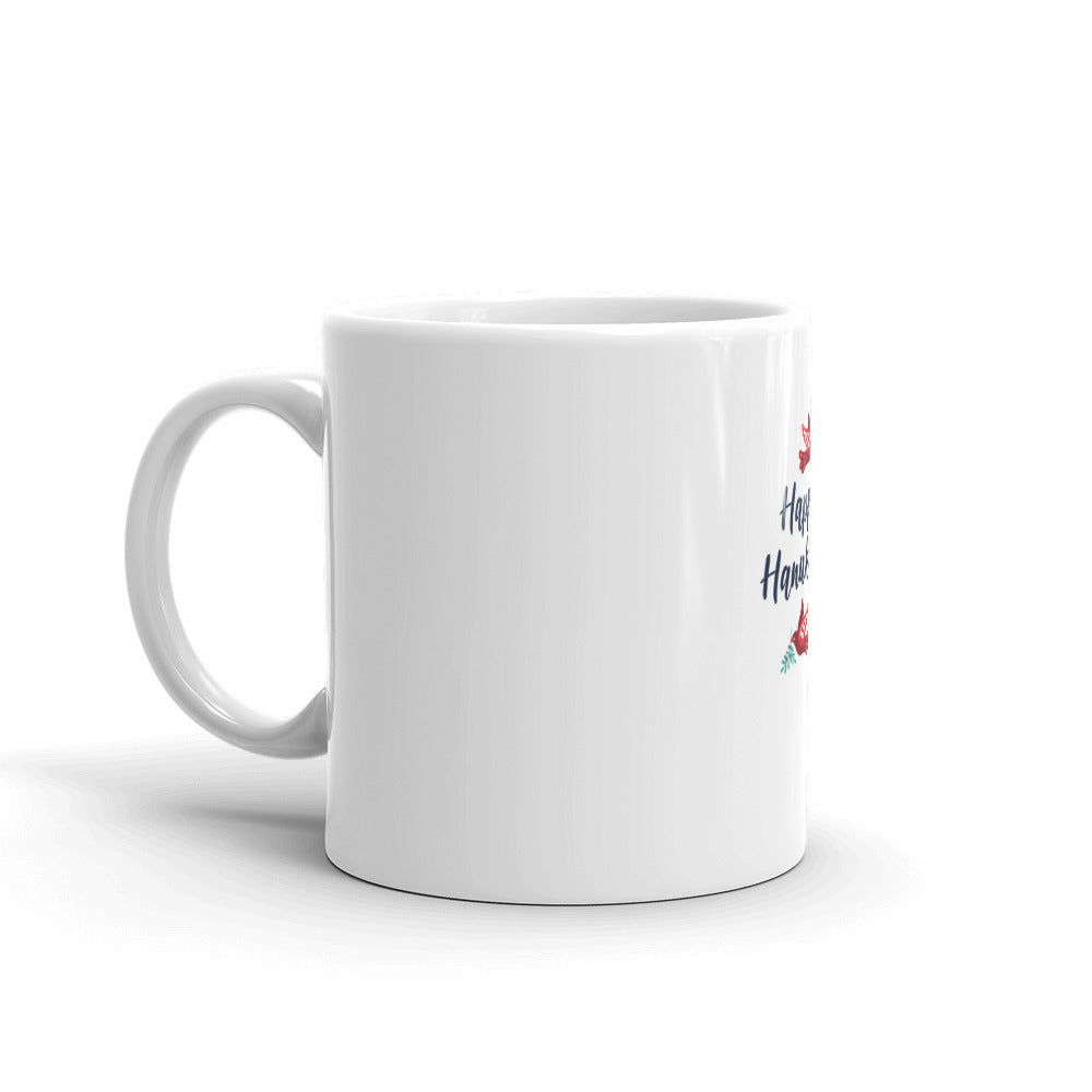 Happy Hanukkah White Glossy Mug