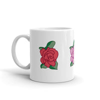 Red Rose Designer White Glossy Mug