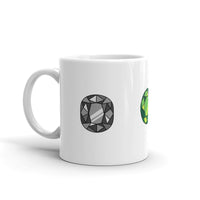 Diamond Design White Glossy Mug