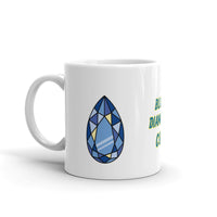 Blue Diamond Design White Glossy Coffee Mug