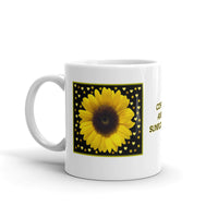 Sunflower Design White Glossy Mug