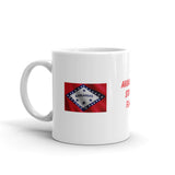 Arkansas State Flag White Glossy Coffee Mug