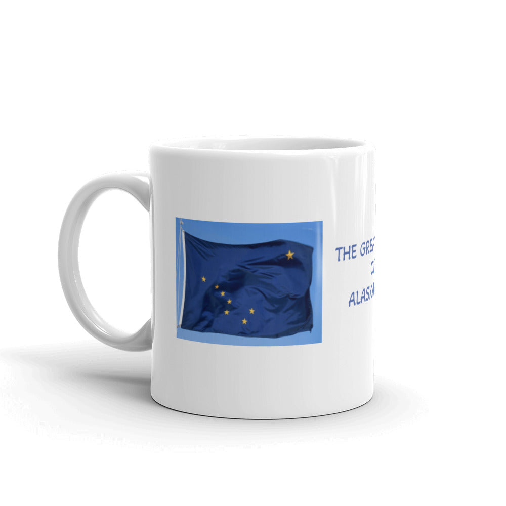 The Great State of Alaska Flag White Glossy Mug