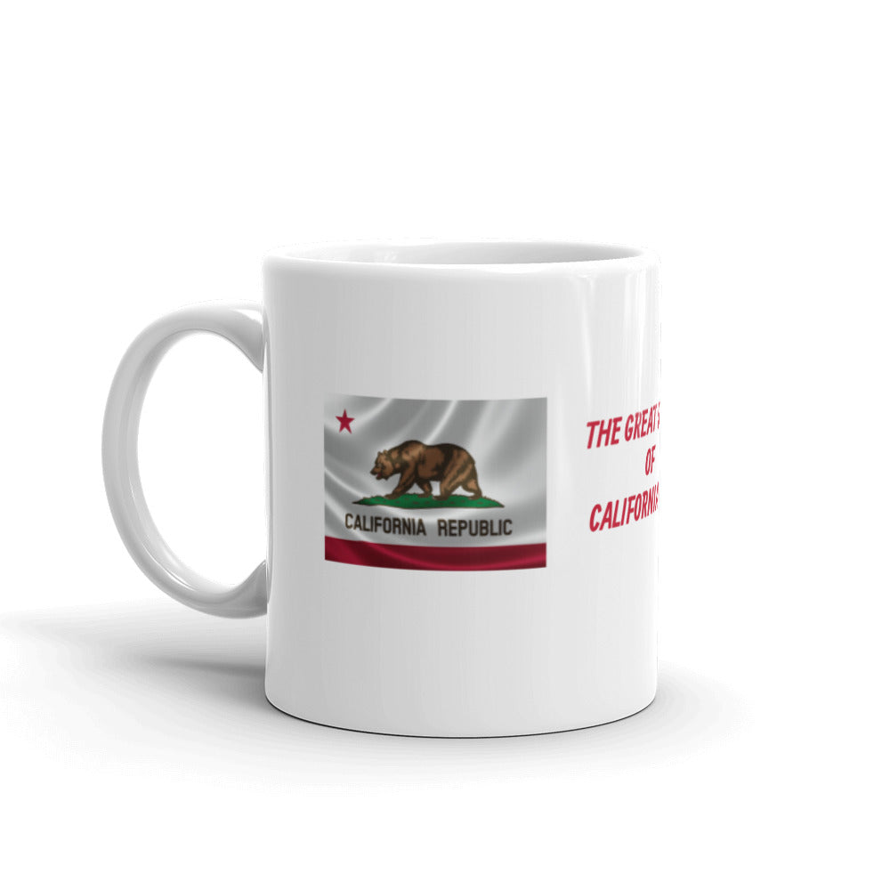 The Great State of California Flag White Glossy Mug