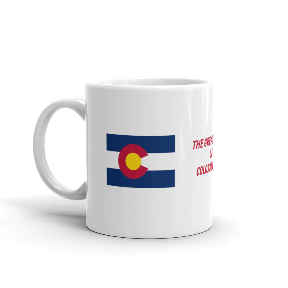 The Great State of Colorado Flag White Glossy Mug