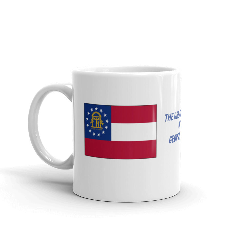 The Great State of Georgia Flag White Glossy Mug