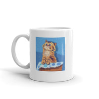 Cute Kitten Design White Glossy Mug